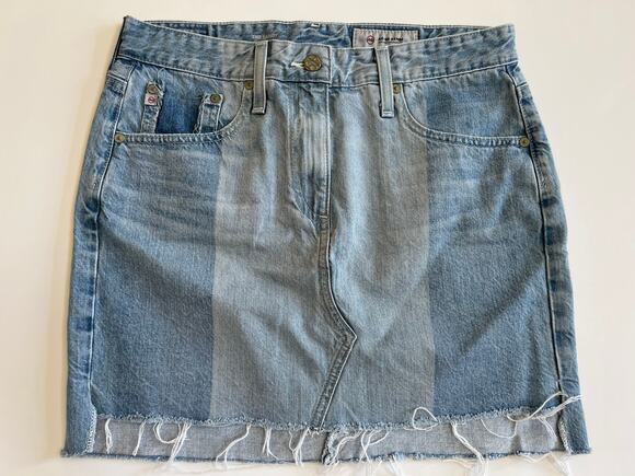 Ag Adriano Goldschmied Dresses & Skirts - AG Adriano Goldschmied Jeans The Sandy Colorblock Patchwork Mini Skit Size 29